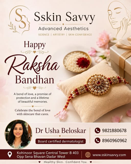 ✨ Happy Raksha Bandhan from Sskin Savvy Advanced Aesthetics! ✨
A bond of love, a promise of protecti
