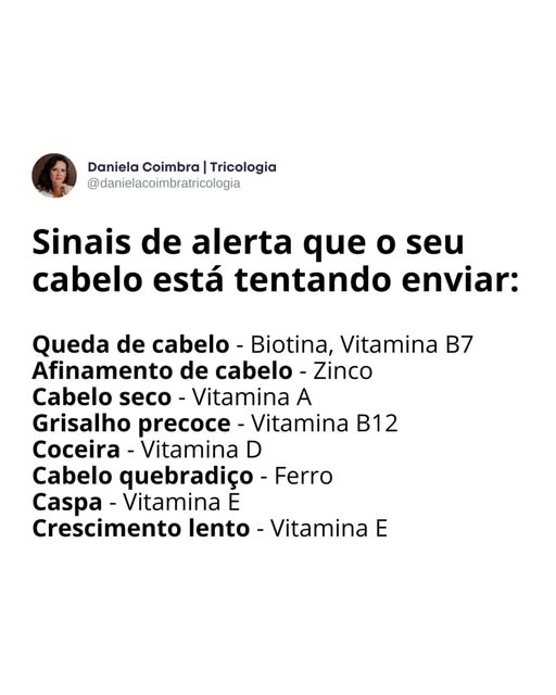 Queda, afinamento, quebra, ressecamento, coceira e descamação podem ter causas muito diferentes.

E 