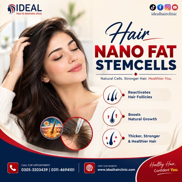 🎯 Experience the future of hair restoration with Nano Fat Stem Cells — a natural, non-surgical solu
