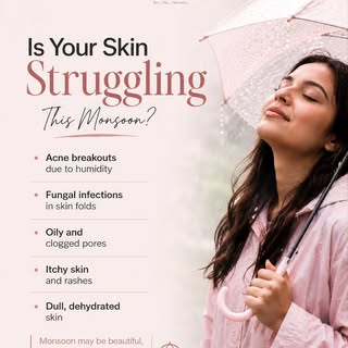 🌧️ Is the monsoon showing up on your skin?

While the rainy season brings cooler weather, it also c