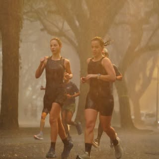 Do último sábado: 
corrida (com natação ⛈️) na companhia de sempre ❤️

nosso longão regado à alerta 