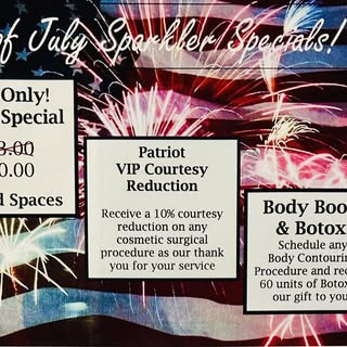 Happy 4th of July from Dr. Brennan and staff! Don’t miss out on some amazing specials. Call 949-644-