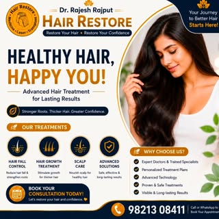 Your journey to better hair starts here!

At Dr. Rajesh Rajput Hair Restore we provide Advanced Trea