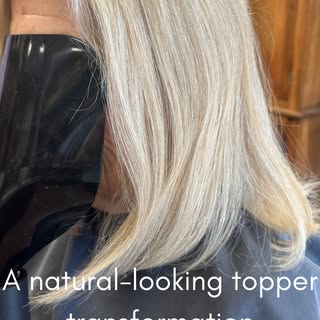 A rare color. A perfect match. ✨
This natural-looking topper was a special-order piece created in a 