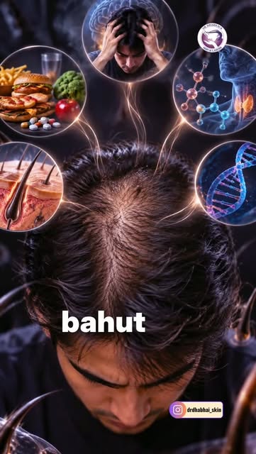 Hair fall ko ignore mat kijiye. 🧑‍⚕️✨

Excessive hair fall ke peeche multiple reasons ho sakte hain