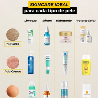 SKINCARE IDEAL para cada tipo de pele! ✨

Escolher os produtos certos faz toda a diferença na saúde,