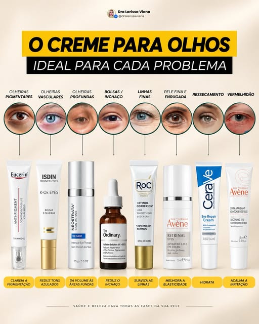 Olheira não é tudo igual — e o creme para a área dos olhos também não deveria ser. 👀✨

Pigmentação,