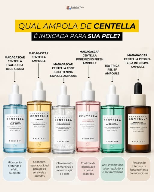 Centella não é tudo igual — e escolher a ampola certa pode fazer toda a diferença na sua pele. 🌿

A