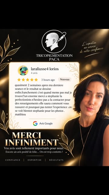 ✨ MERCI INFINIMENT ✨

Recevoir un avis comme celui-ci, c’est bien plus que quelques étoiles sur Goog