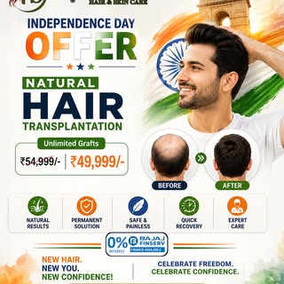Celebrate Freedom. Celebrate Confidence!
-Special Independence Day Offer:
Unlimited Grafts for just 