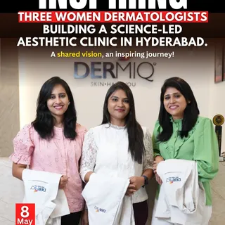 Dermiq Clinic is a women-led Hyderabad aesthetic clinic built by three MD dermatologists with a shar