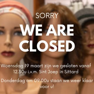 🍀 Sint Joep 🍀

Woensdag 19 maart zijn wij vanaf 12.30u gesloten i.v.m. Sint Joep in Sittard. Donde