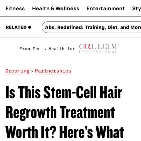 A great interview in @menshealthmag with a client of our co founder Kelly, highlighting his hair jou