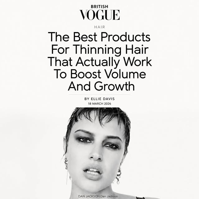 Featured in British Vogue.

Hair growth follows a biological cycle. Most evidence-based hair treatme