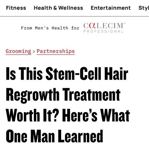 Our wonderful Hair Growth Specialist @scalpconfidential has been featured in Men’s Health 🧡

Speaki
