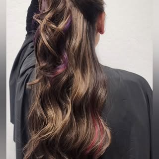 Fresh New color and @bellamihair extensions.  With a few colorful pops. 

#montereybayhairstylist #m