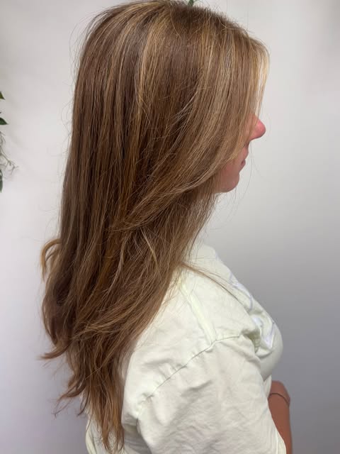 Warm blonde highlights #highlights #strawberryblonde #warmblonde #greensburgpasalon #newclientswelco