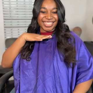 Hair deets: half up half down Middle part sew-in 20,22,22 wavy Purple Crush 

📍Desoto,Tx 
#desotoha