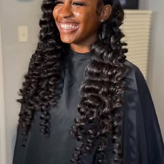 Quick weave using PurpleCrush hair wavy 26/26/26 wand curls#desotohairstylist #dallashairstylist #pu