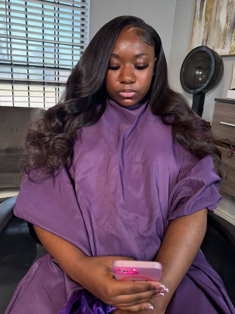 Leave out sew in.. hair from @purplecrushbytinamac #desotohairstylist #sewindesoto #purplecrushhair 