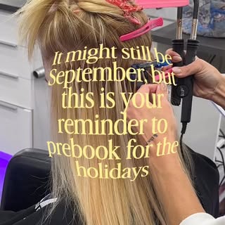 It might still be September, but this is your official reminder to prebook for the holidays 🎄✨
If y