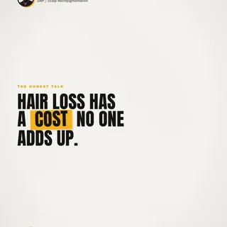 When people talk about the "cost" of hair loss, they mean money — Rogaine, shampoos, the treatments 