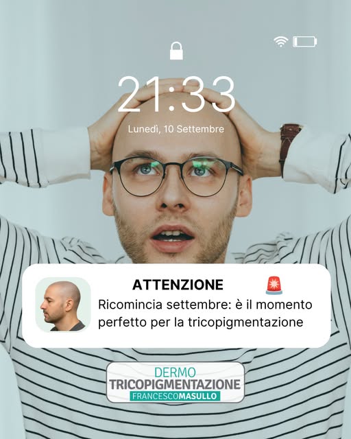 Si sa che l'anno ricomincia a settembre: riparti da te.

Il momento perfetto per la tricopigmentazio