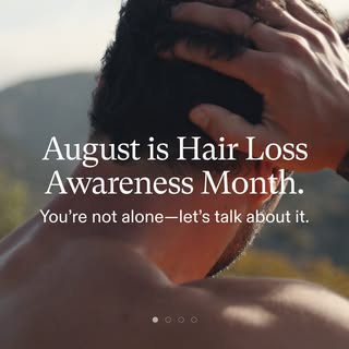 August is Hair Loss Awareness Month ➡ There's a month dedicated to hair thinning because it happens 