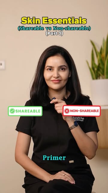 Skin Essentials — Shareable vs Non-Shareable 🧴

Not everything in your skincare or makeup bag shoul