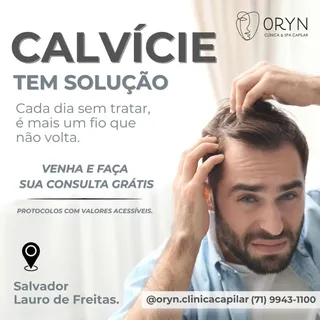 A partir de 579 💥

"Quer ver seu cabelo voltar a nascer?”
Protocolos a partir de 579.
O Calvície Ze