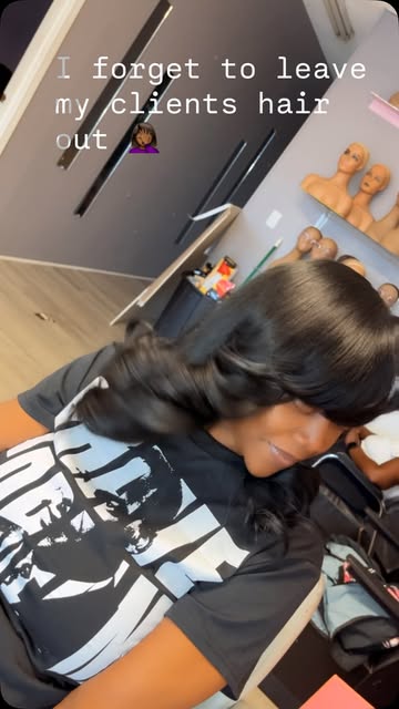 I forgot to leave my clients hair out, so I did thisss!