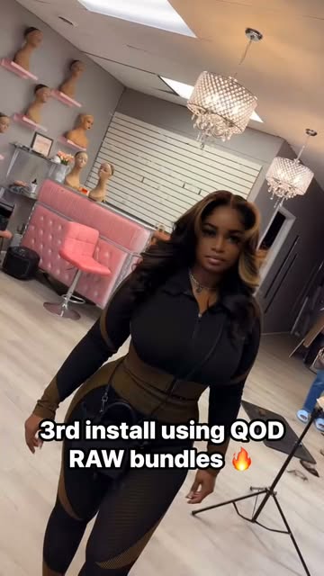 When u only use the Best Hair 🔥the Results gone eat#QOD Raw Bundles 3rd quickweave with these bundl