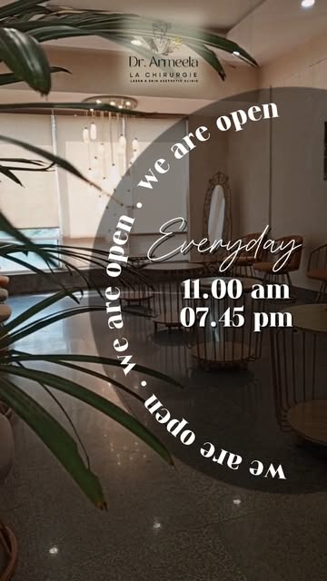 We're here for your skin, every single day! 🩷✨
📅 Mon–Sat: 11:00 AM – 7:45 PM
📅 Sunday: 11:00 AM –