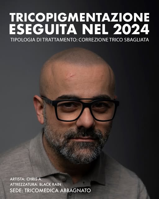 La qualità di una tricopigmentazione si vede soprattutto nel tempo.

Le slide 1 e 3 mostrano il cont