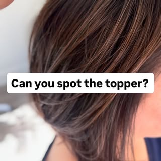 Watch closely 👀

It’s hard to tell where her natural hair ends and the topper begins… can you spot 