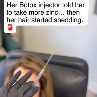 She started taking extra zinc after being told it would help support her Botox results ✨💉

Instead,