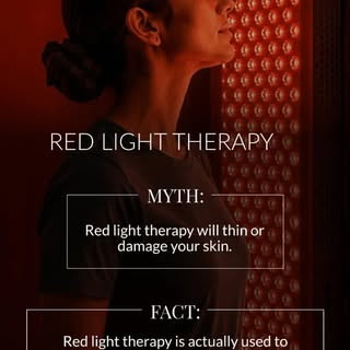 Think Red light therapy damages your skin? 🤔 

Think again! Don’t fall for the myths. 🙅‍♀️

Red l
