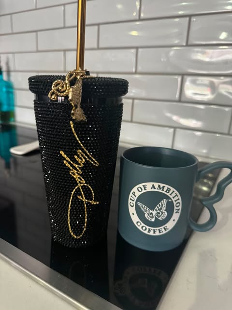 My very own cup of ambition ❤️💕 love it 
Johnathan picked them up at the Dolly truck stop for me