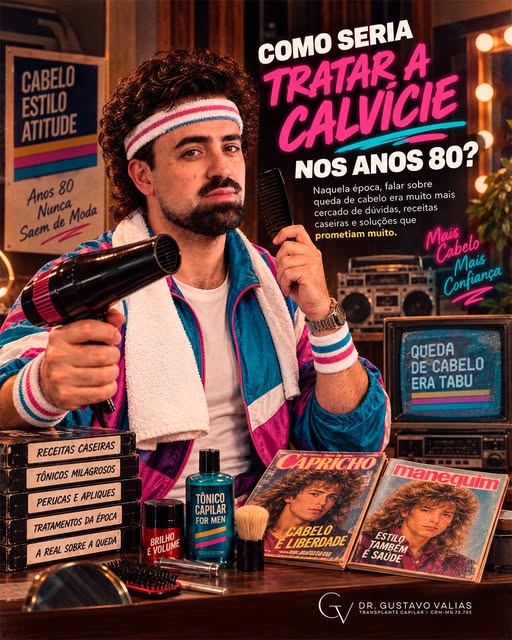 Como seria tratar a calvície nos anos 80? 

Se hoje já existem diferentes possibilidades para invest