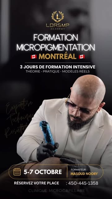 SMP TRAINING MONTREAL Apprenez l’art de la micropigmentation capillaire avec @ldrsmp.academy @ace.mi