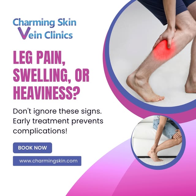 Leg pain, swelling, or heaviness? Don't ignore these signs. Early treatment prevents complications!
