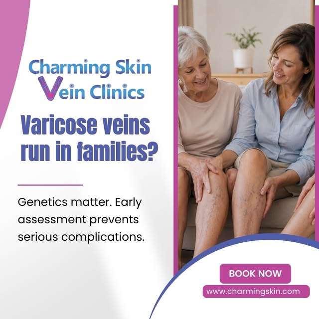 Varicose veins run in families? Genetics matter. Early assessment prevents serious complications.

G