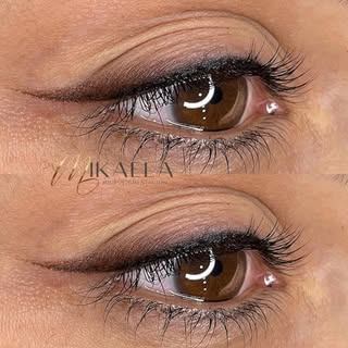 Eyeliner difuminado con combinaciones de colores marrón y negro. 
Desliza para ver como cambia el oj