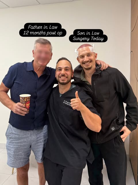 Dr Assem with two of his lovely very happy patients 😅

Today’s patient alongside his father-in-law,