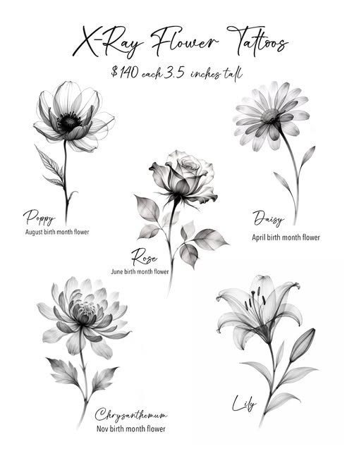 Designs are available to claim. Choose your favorite flower. Please note, these designs are NOT repe