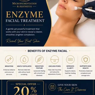 ENZYME FACIAL 20% DISCOUNT. 
OFFER ENDS SOON. LIMITED SPACES.
CALL 416 880 0114 to book your appoint