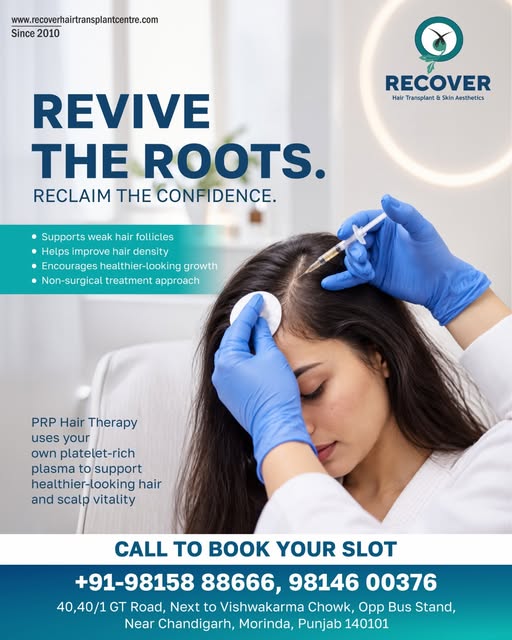Thinning hair? It’s time to revive the roots. 

Discover PRP Therapy at Recover Hair Transplant Cent