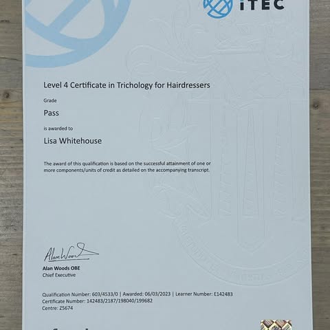 So I am now a qualified Trichologist!!!!

A trichologist is someone who specialises in hair and scal