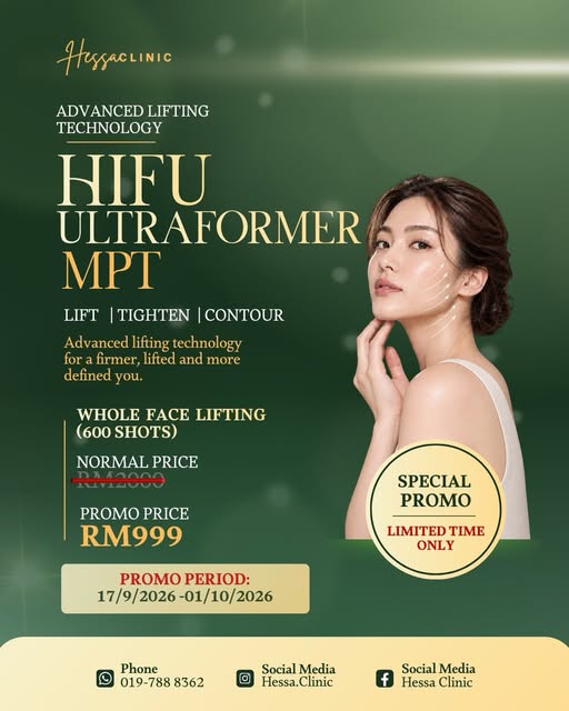 ✨ Wajah Lebih Lifted, Lebih Defined! ✨

Perasan pipi mula mengendur atau jawline kurang defined? Mas