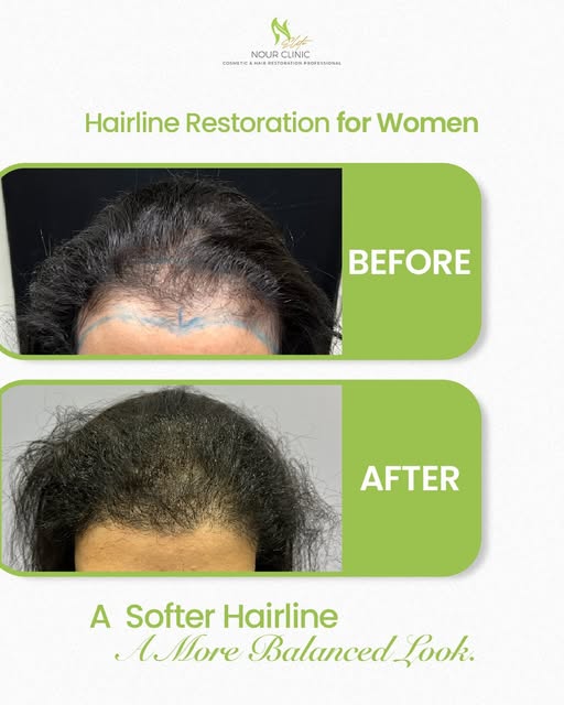 A wider forehead doesn’t have to define your look.

Hairline restoration can create a softer, more b
